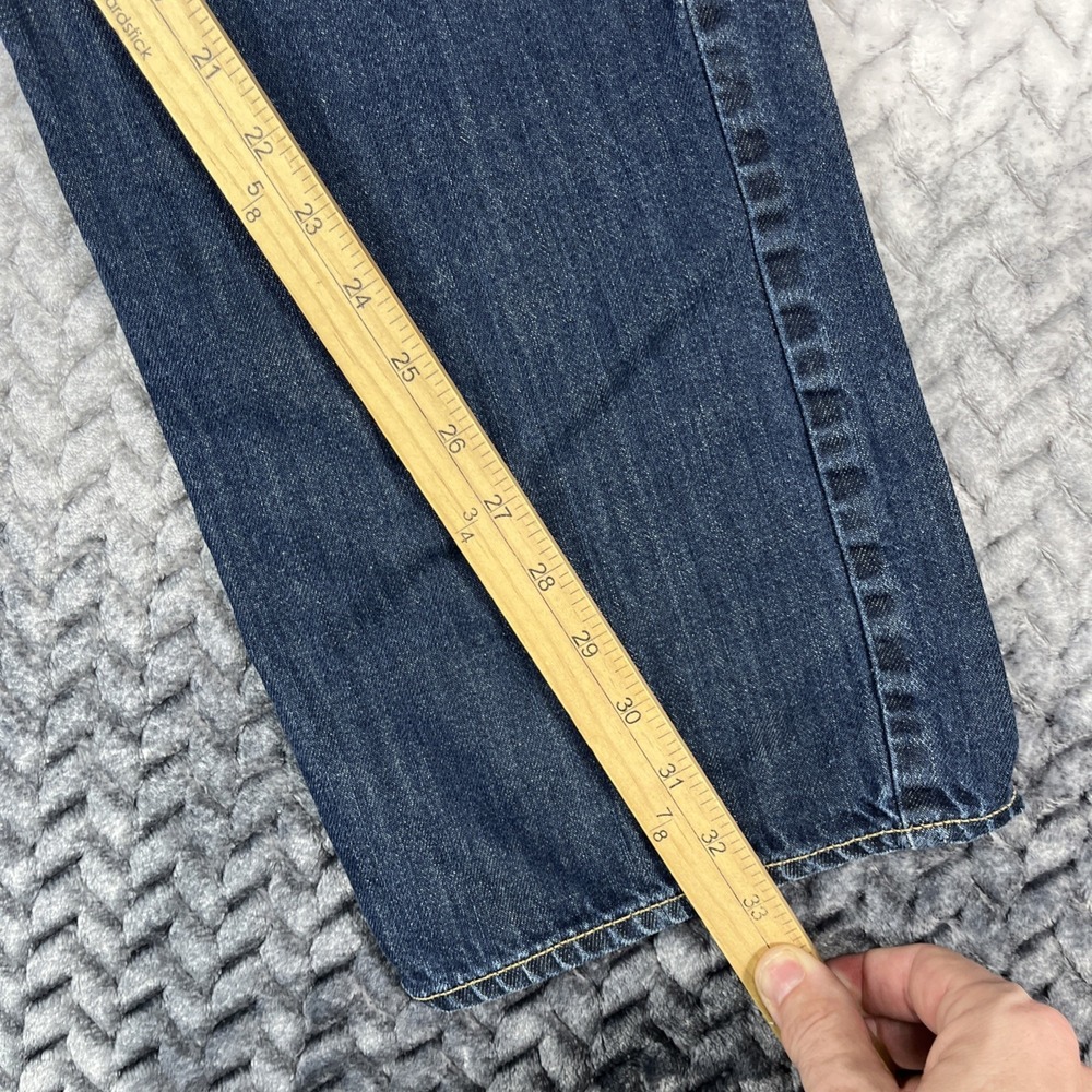 American Eagle Jeans Mens Actual W34 L33" Dark Wash Original Straight Leg - Picture 11 of 13